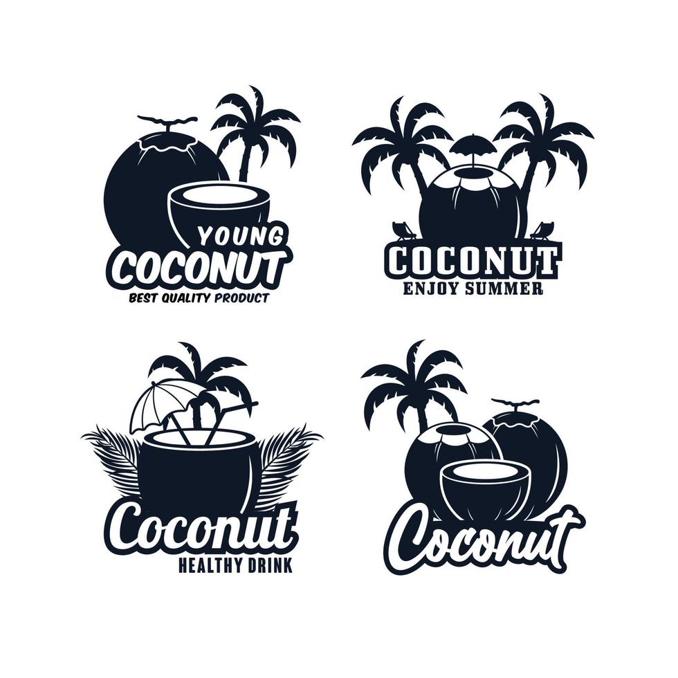 Premium-Logo-Kollektion von Coconut Design vektor