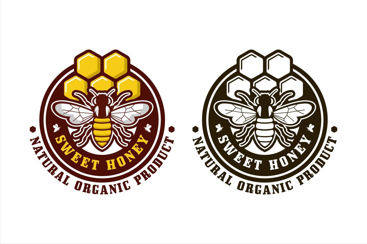 süßes Honig-Design-Premium-Logo vektor