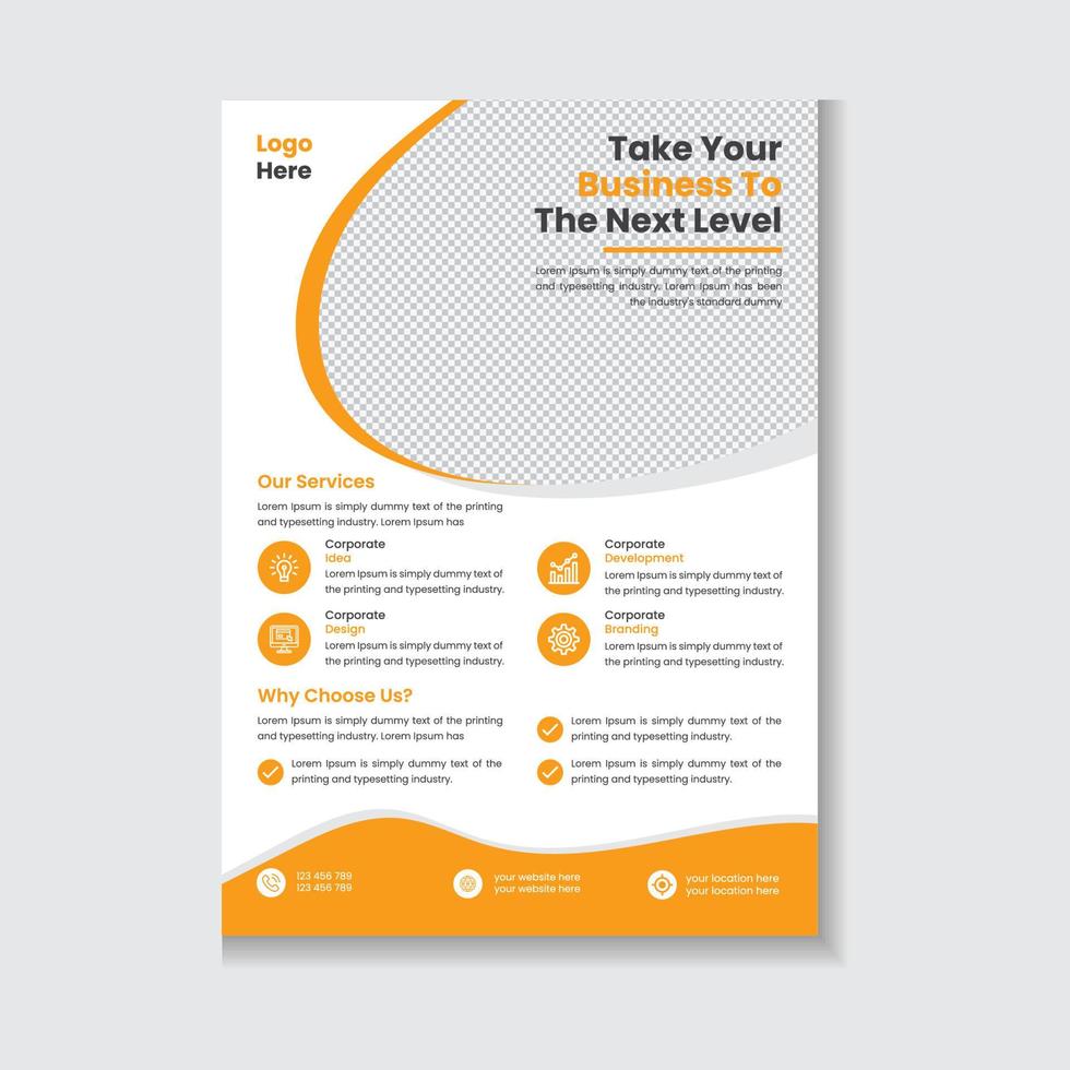 Corporate Business Flyer, Buchcover-Vorlage vektor