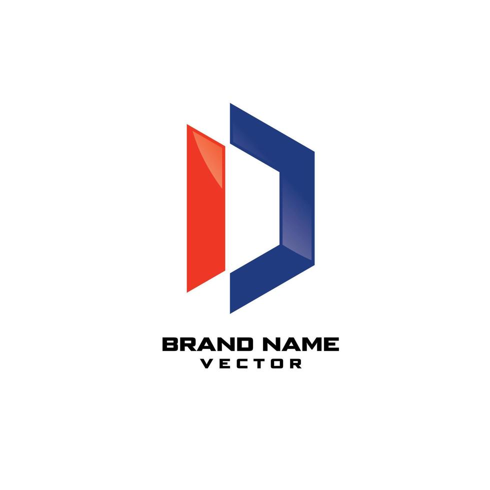 moderner d-Symbol-Logo-Designvektor vektor