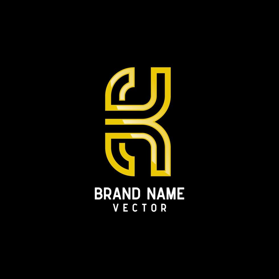 k-Buchstaben-Monogramm-Logo-Design-Vektor vektor