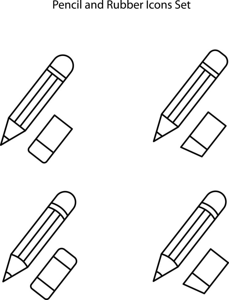 penna skriva med gummiikonen isolerad på den vita bakgrunden. vektor illustration. utbildningsutrustning.