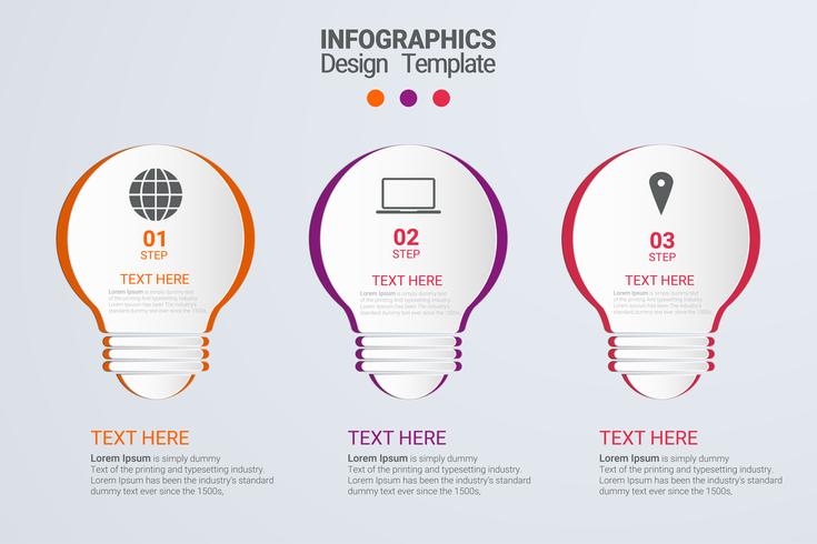 Infografik mit Schritten und Optionen vektor