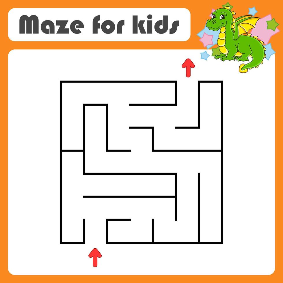 abstraktes Labyrinth. Spiel für Kinder. Puzzle für Kinder. Cartoon-Stil. Labyrinth Rätsel. Farbe-Vektor-Illustration. den richtigen Weg finden. süßer Charakter. vektor