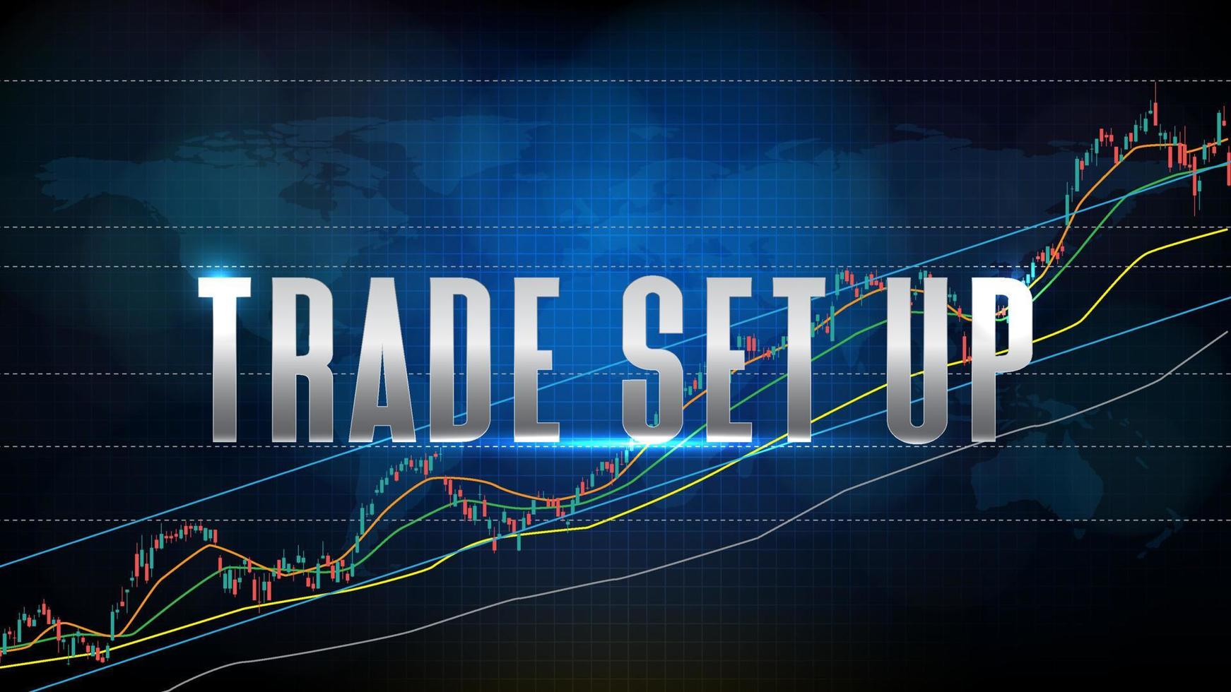 abstrakt futuristisk teknik bakgrund av handel setup aktiemarknaden prisdiagram vektor