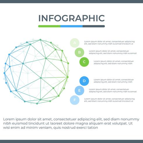 Geschäft Infografik. Infografiken Diagramm mit abstrakten Linie geometrischen. Vorlage für die Präsentation. vektor