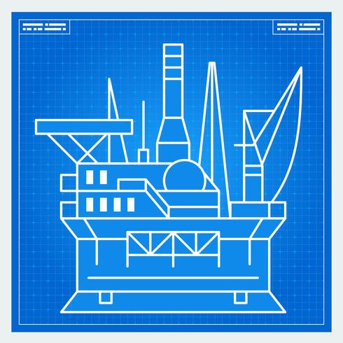 Entwurf für Ölplattformanlage vektor