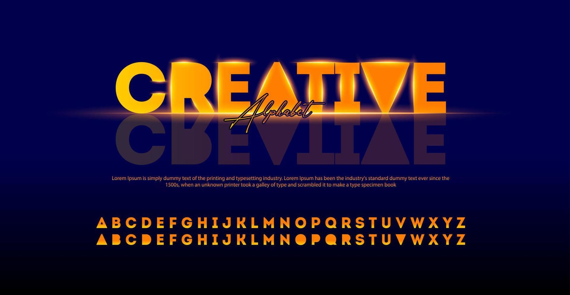 moderna alfabetet teckensnitt. typografi urban stil teckensnitt för teknik, digital, film logotyp design. vektor illustration