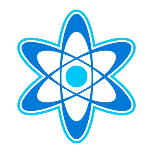 Dynamische Atom-Molekül-Wissenschafts-Symbolvektorikone vektor