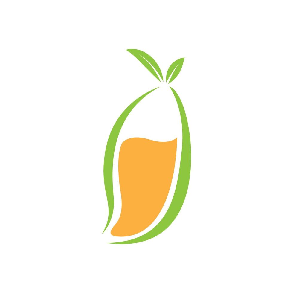 modern färgglad frukt mango färsk logotyp symbol ikon vektor grafisk design illustration idé kreativ