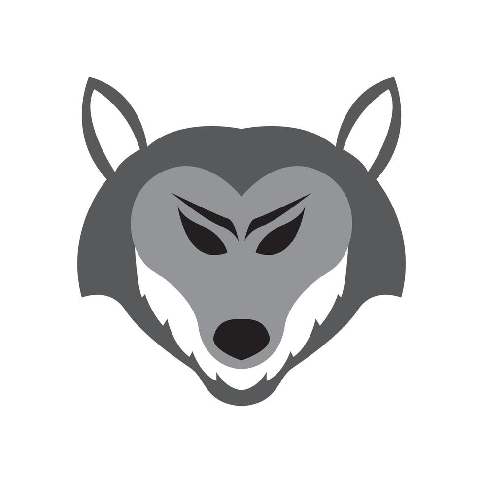 litet ansikte wolf logotyp design vektor grafisk symbol ikon tecken illustration kreativ idé