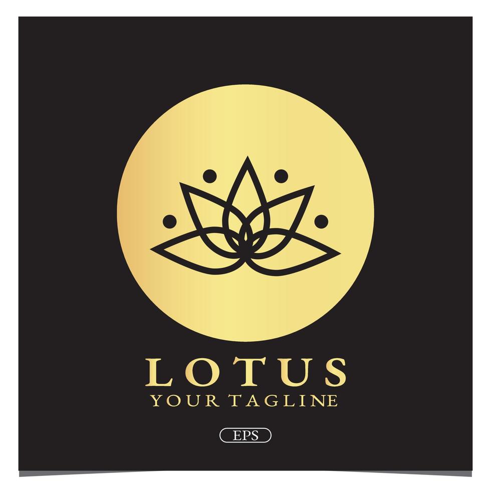 lyxig guld lotus logotyp premium elegant mall vektor eps 10