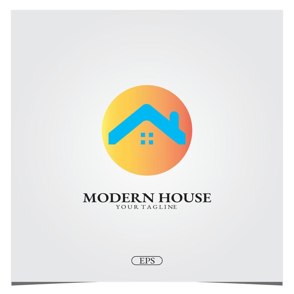 modernes haus logo premium elegante vorlage vektor eps 10