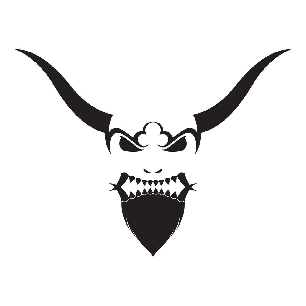 monster mask kultur med horn logotyp design vektor grafisk symbol ikon tecken illustration kreativ idé