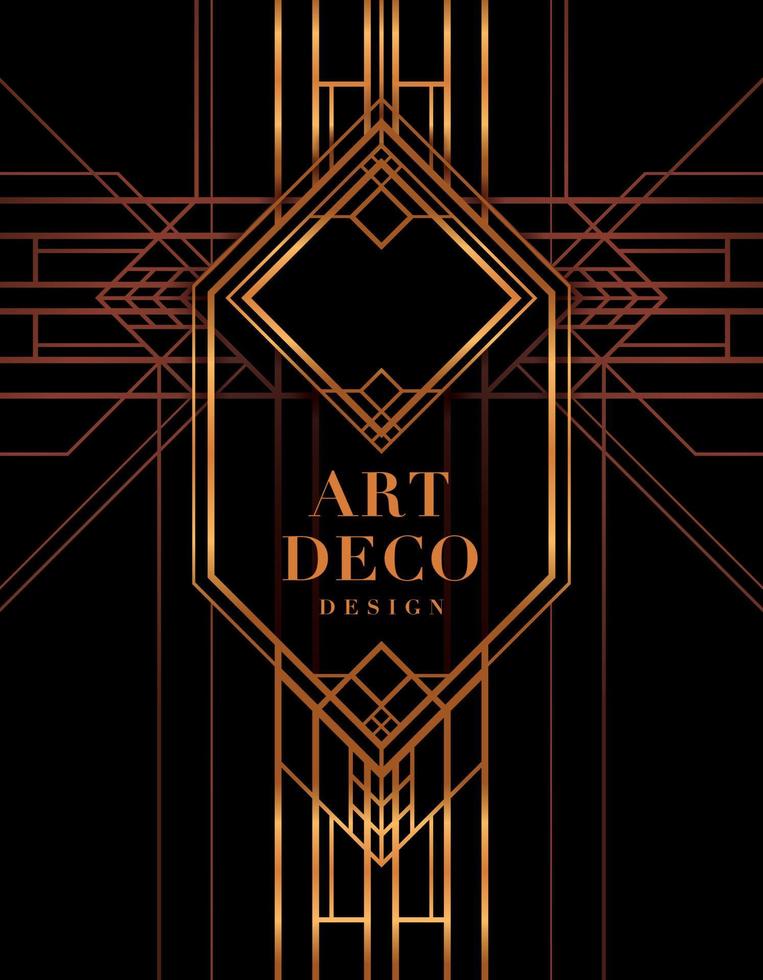 der große Gatsby-Deco-Stil, Art-Deco-Kartendesign, abstrakter geometrischer Hintergrund vektor