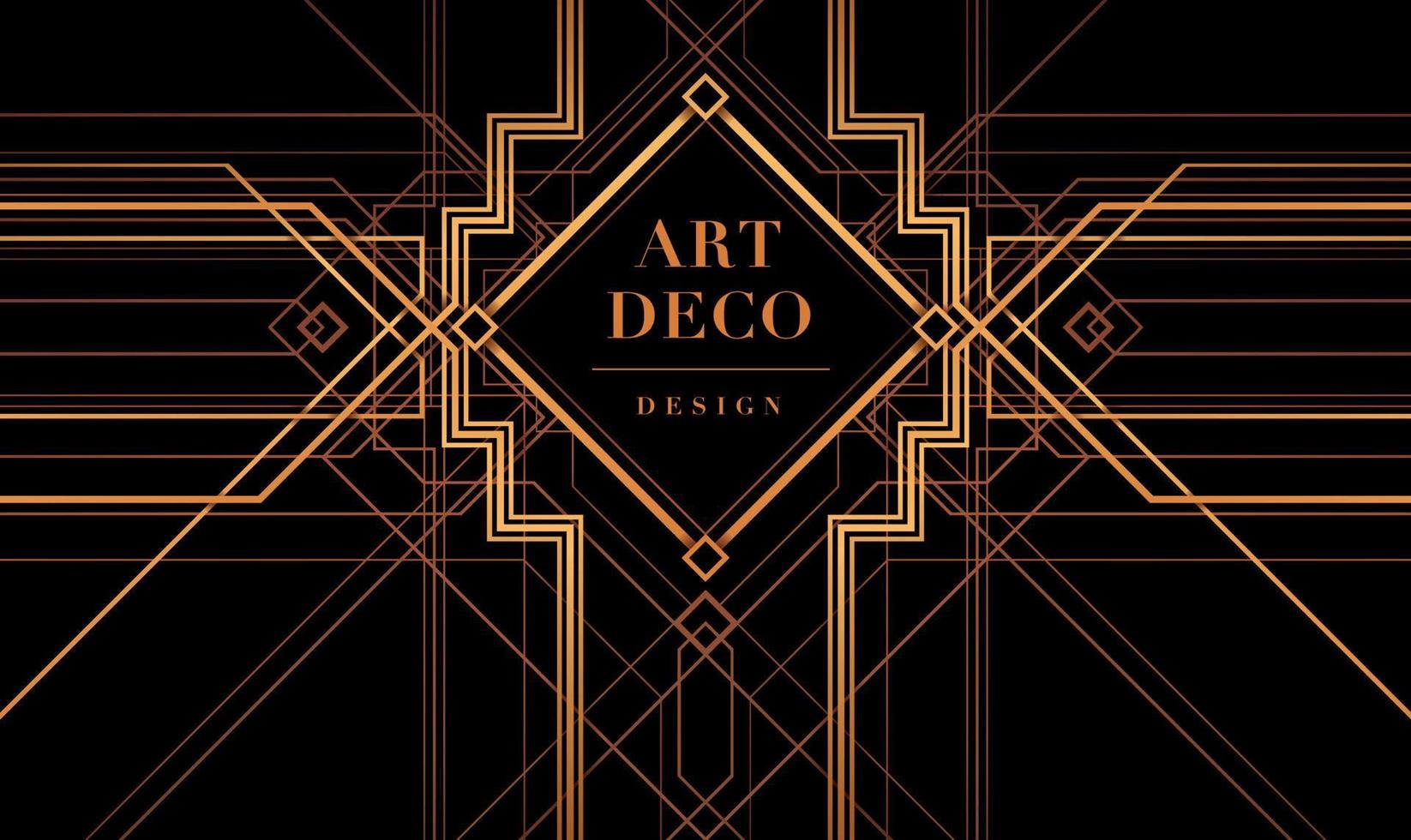 abstraktes goldgeometrisches Hintergrunddesign, Art-Deco-Cover, Einladungskarten, Gatsby-Deco-Stil vektor