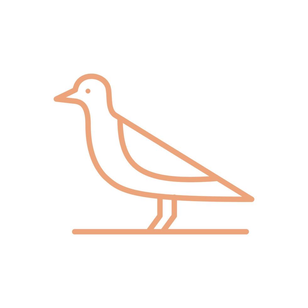 linje skönhet liten duva fågel logotyp symbol ikon vektor grafisk design illustration idé kreativ