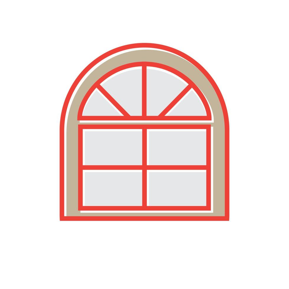 Windows klassische Linie orange Logo Vektor Icon Design Illustration