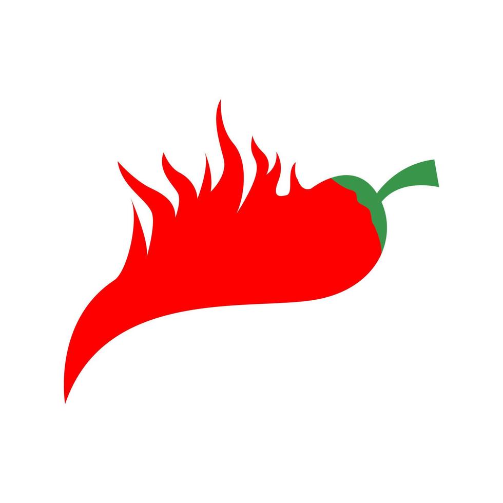 abstrakter roter Chili mit heißem Feuer Logo Symbol Symbol Vektorgrafik Design Illustration Idee kreativ vektor