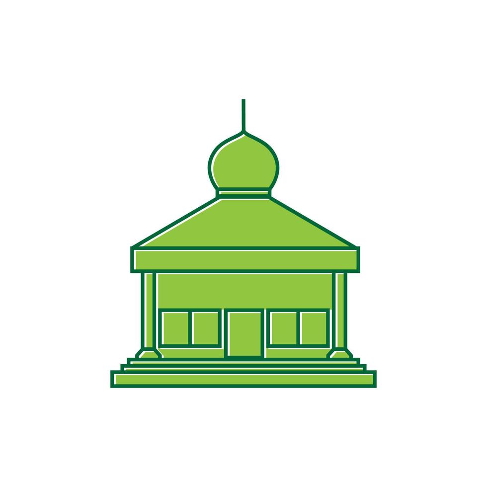 einfache beten raum moschee abstrakte logo vektor symbol design illustration