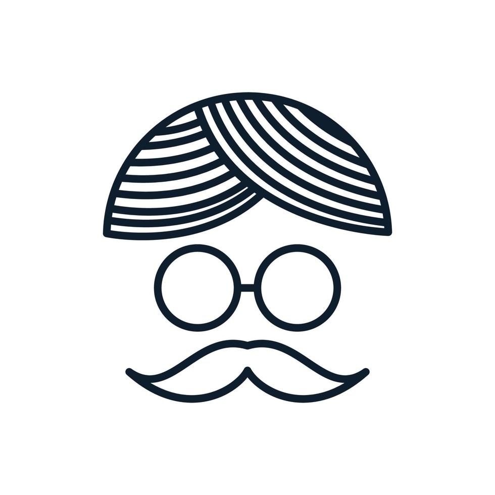 javanesisches indonesisches Hutkultur-Logo-Design vektor