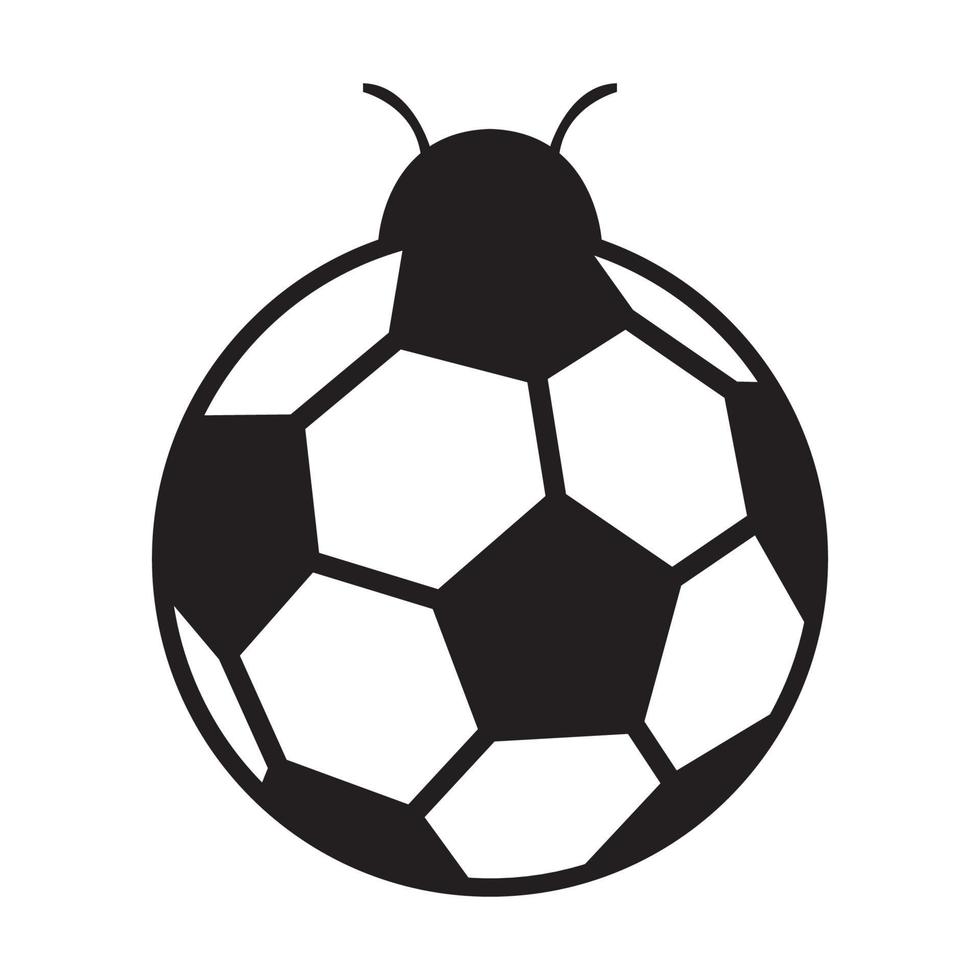 boll fotboll med insekt logotyp symbol ikon vektor grafisk design illustration idé kreativa