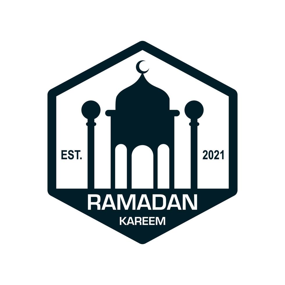 ramadan logotyp, muslimsk logotyp vektor
