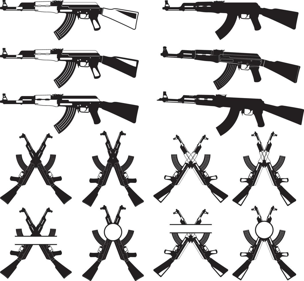 Ak-47-Svg, Ak-47-Clipart, Ak-47-Vektor vektor