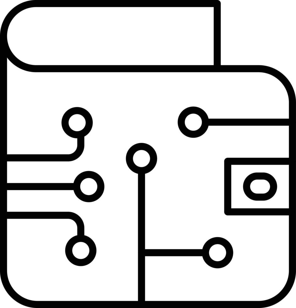 Symbolstil für digitale Brieftasche vektor