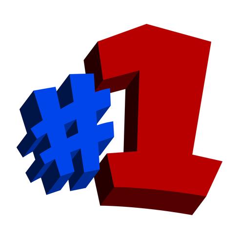 # 1 Nummer En Logo Text Graphic vektor