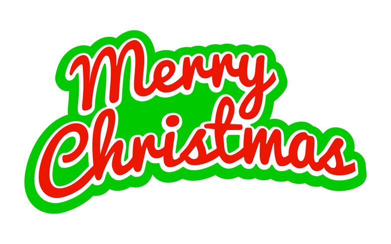 Merry Christmas text typsnitt grafik vektor