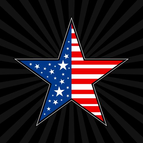 Amerika stjärna vektor ikon