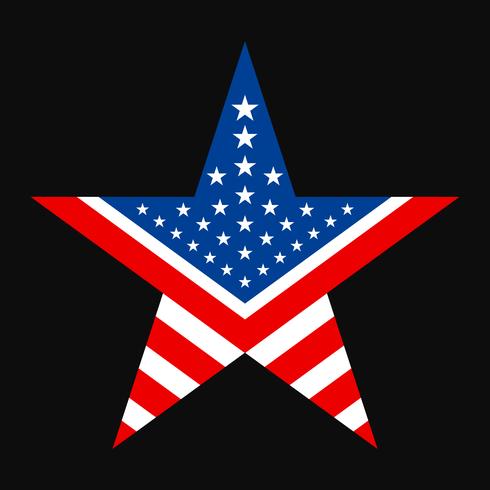 Amerika stjärna vektor ikon