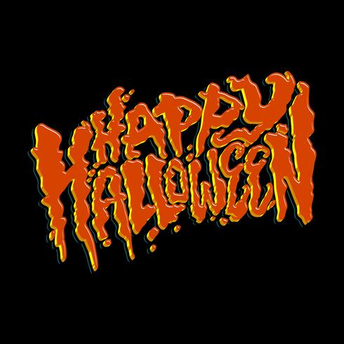 Happy Halloween Text Design Schriftzug vektor