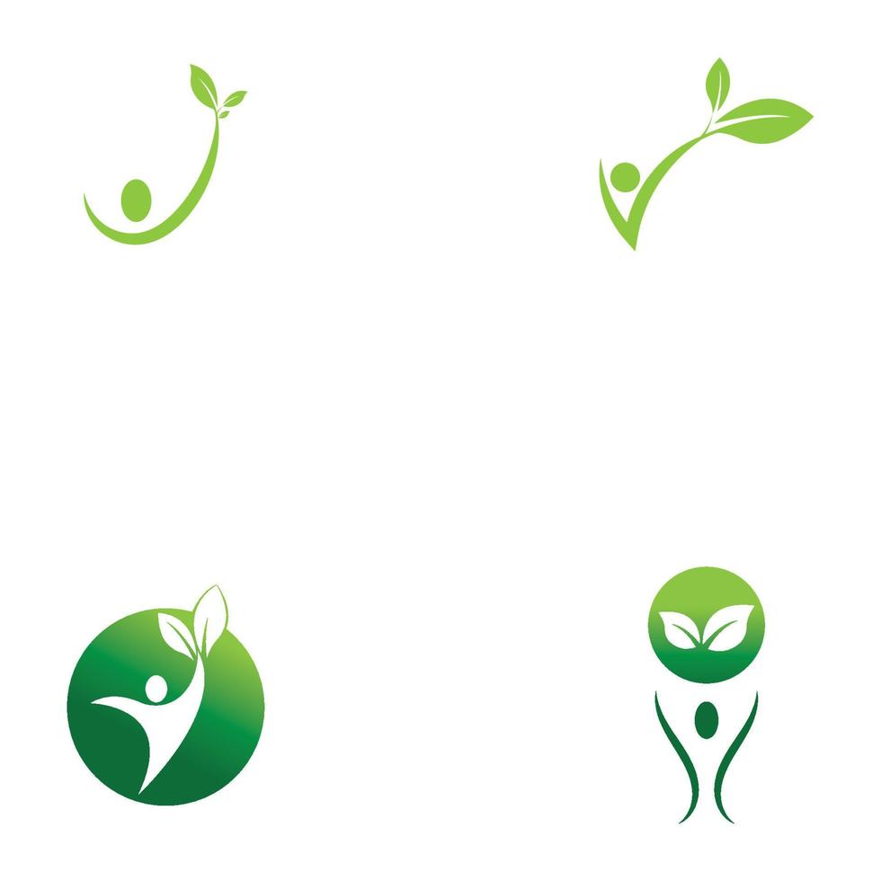 menschliches gesundes Leben Logo Vorlage Vektor-Symbol vektor