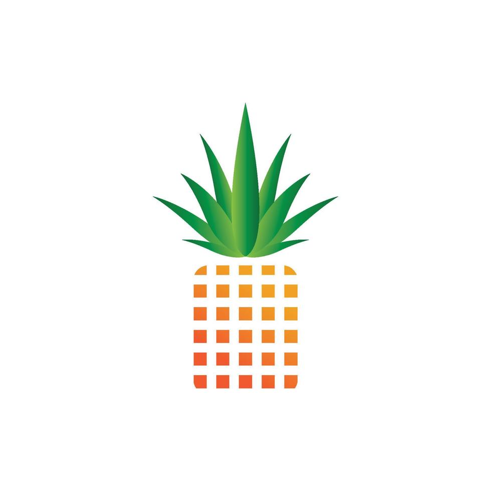 Ananas-Logo-Vektor-Illustration-Hintergrund vektor