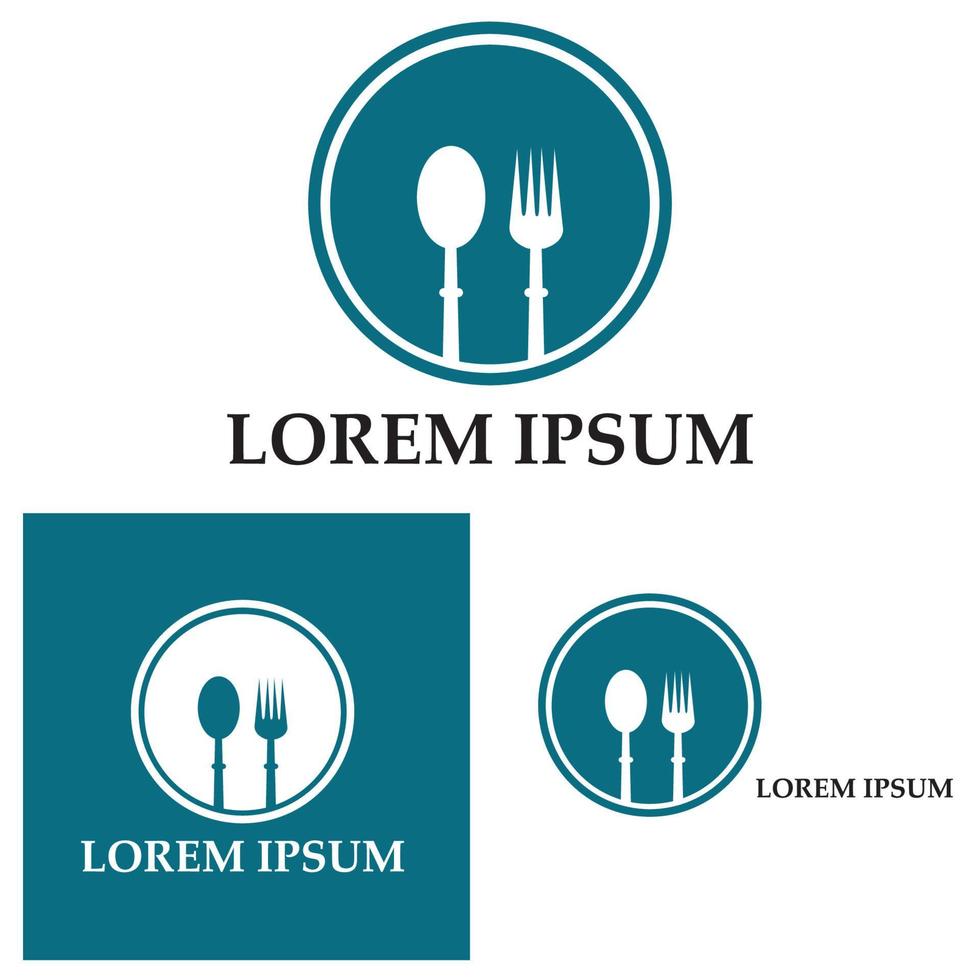 Gabel und Löffel Restaurant Logo Vektor Vorlage vector