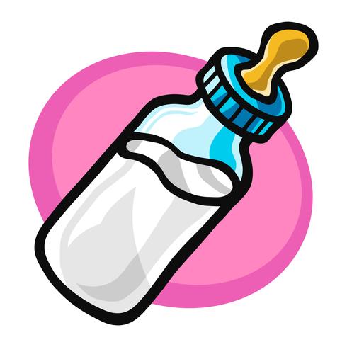 Babyflaska Mjölkvektorns ikon vektor
