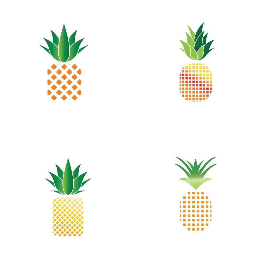 Ananas-Logo-Vektor-Illustration-Hintergrund vektor