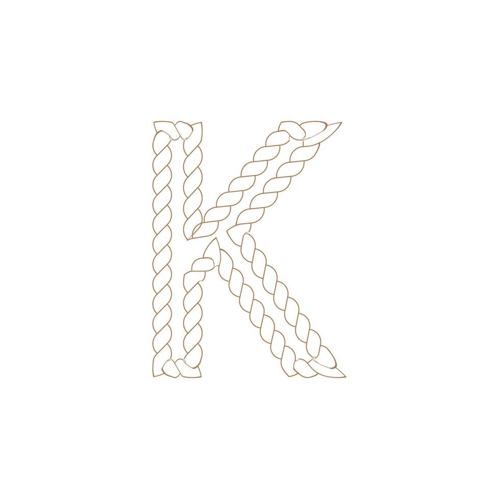 k-Seil-Symbol-Vektor-Illustration-Vorlage vektor
