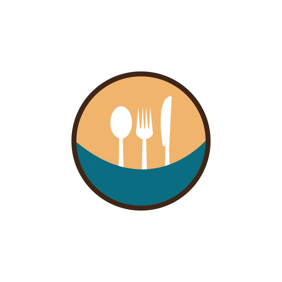 Gabel und Löffel Restaurant Logo Vektor Vorlage vector