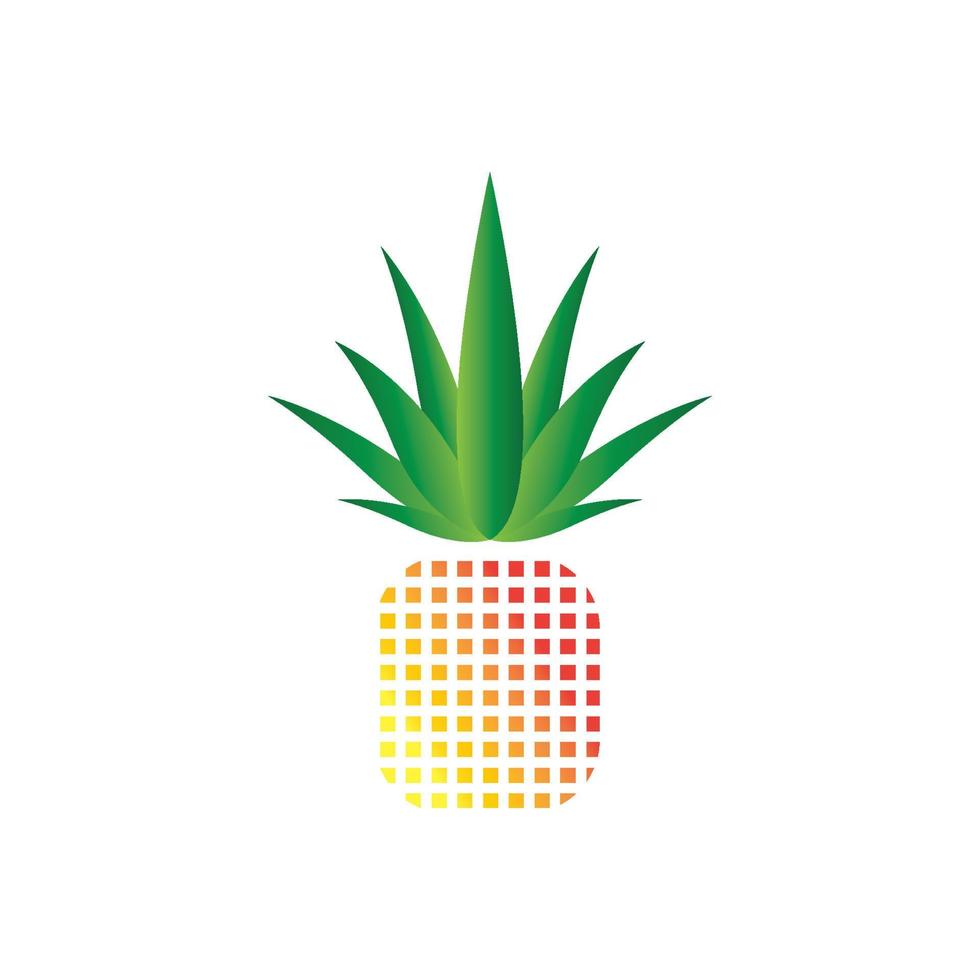 Ananas-Logo-Vektor-Illustration-Hintergrund vektor