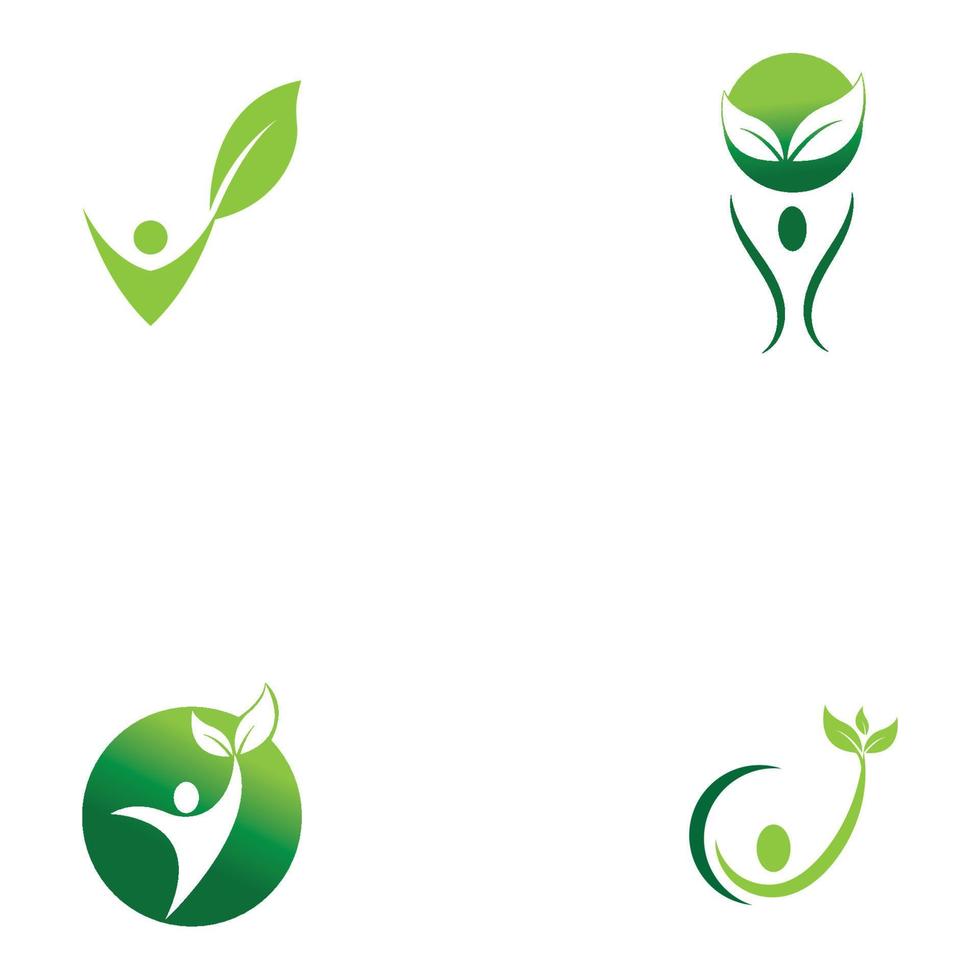 menschliches gesundes Leben Logo Vorlage Vektor-Symbol vektor