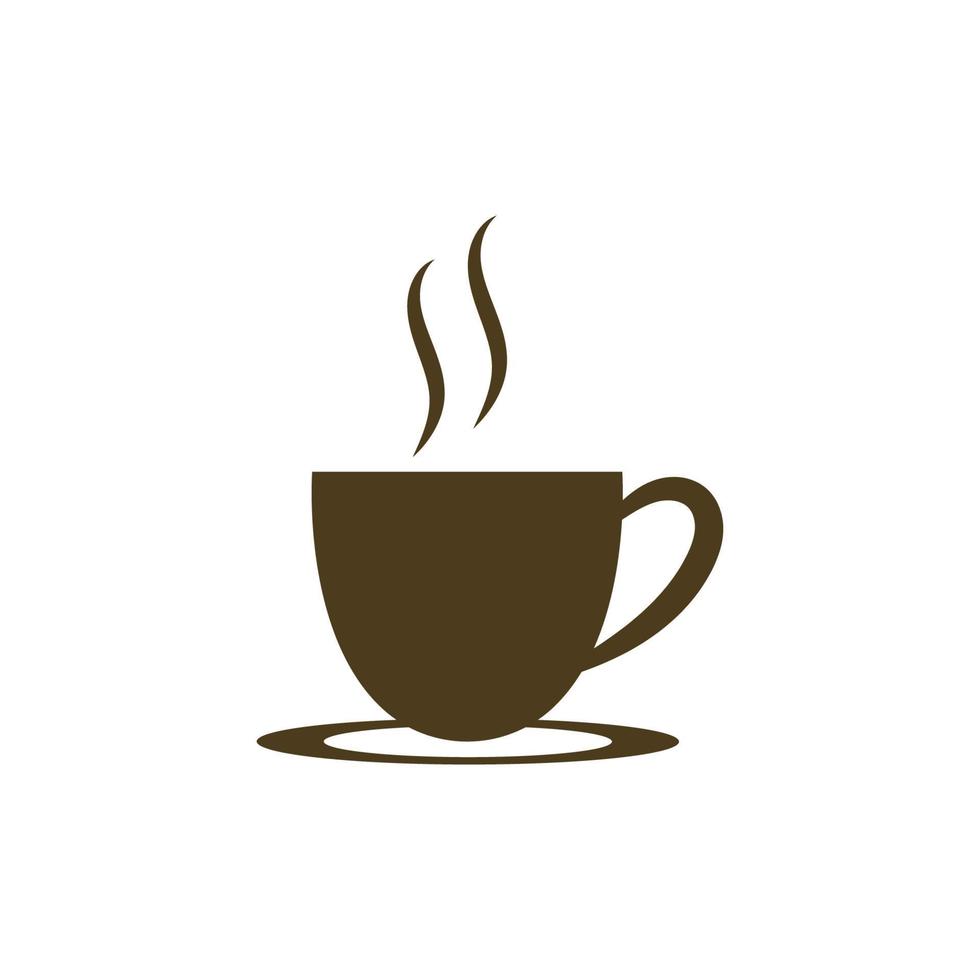 kaffekopp logotyp mall vektor ikon design
