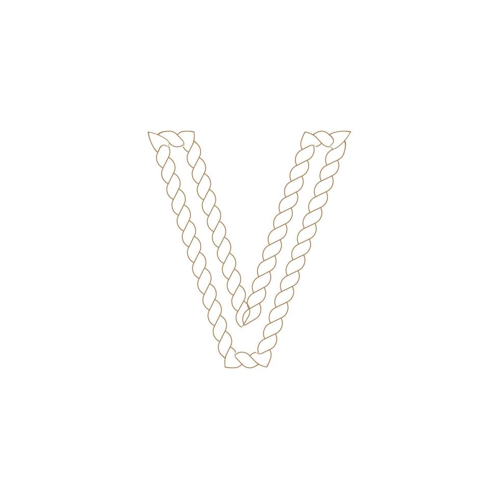 v-Seil-Symbol-Vektor-Illustration-Vorlage vektor