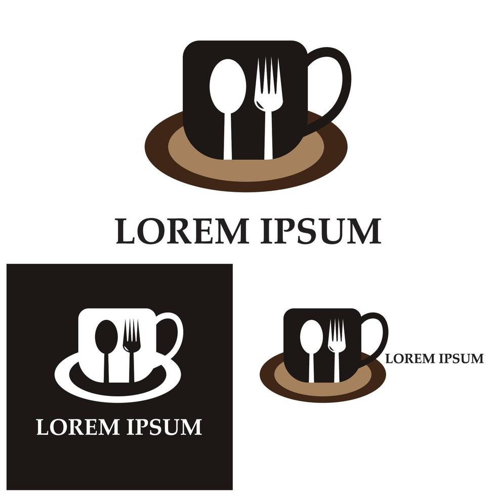 Gabel und Löffel Restaurant Logo Vektor Vorlage vector