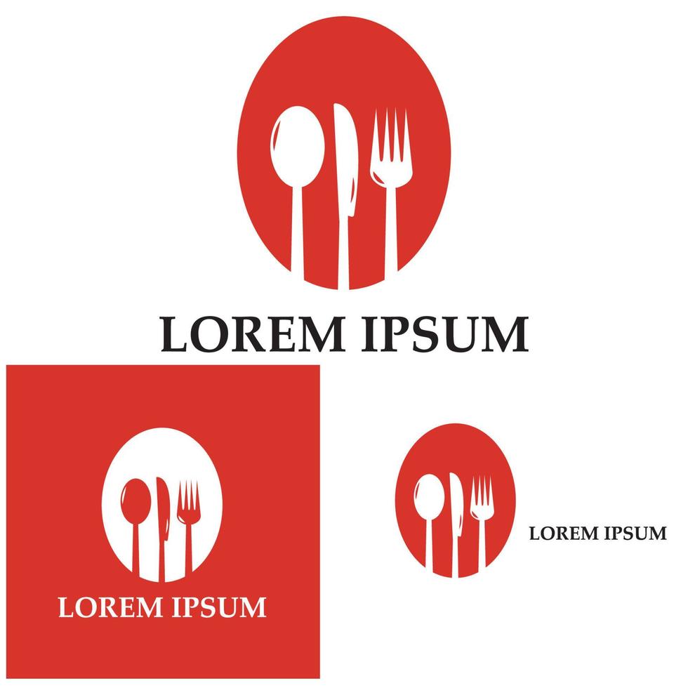 Gabel und Löffel Restaurant Logo Vektor Vorlage vector