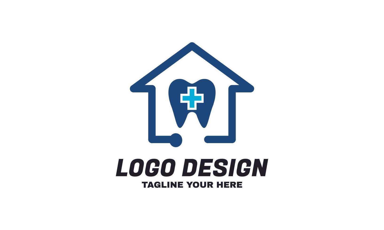 lager vektor tandklinik logotyp tand abstrakt design vektor mall