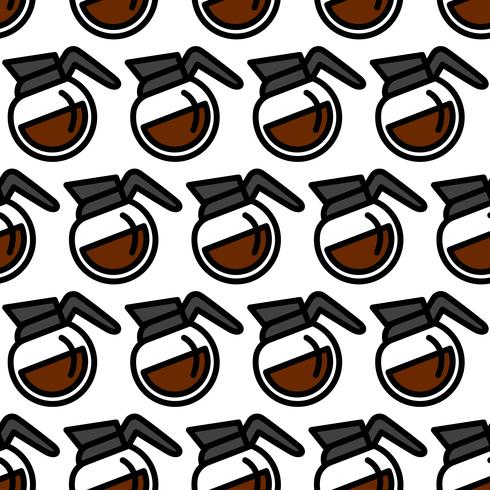 Kaffekanna Hot Drink Cartoon Illustration vektor