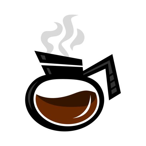 Kaffeekanne heißes Getränk Cartoon Illustration vektor